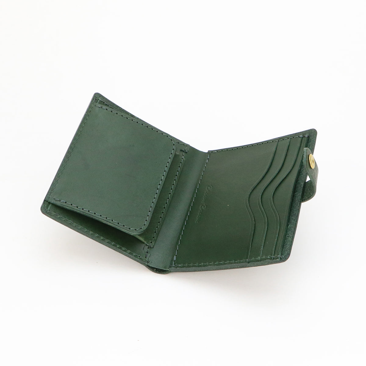 深緑 レザー ミニ財布 BrownBrown Compact wallet -Matte- – BrownBrown