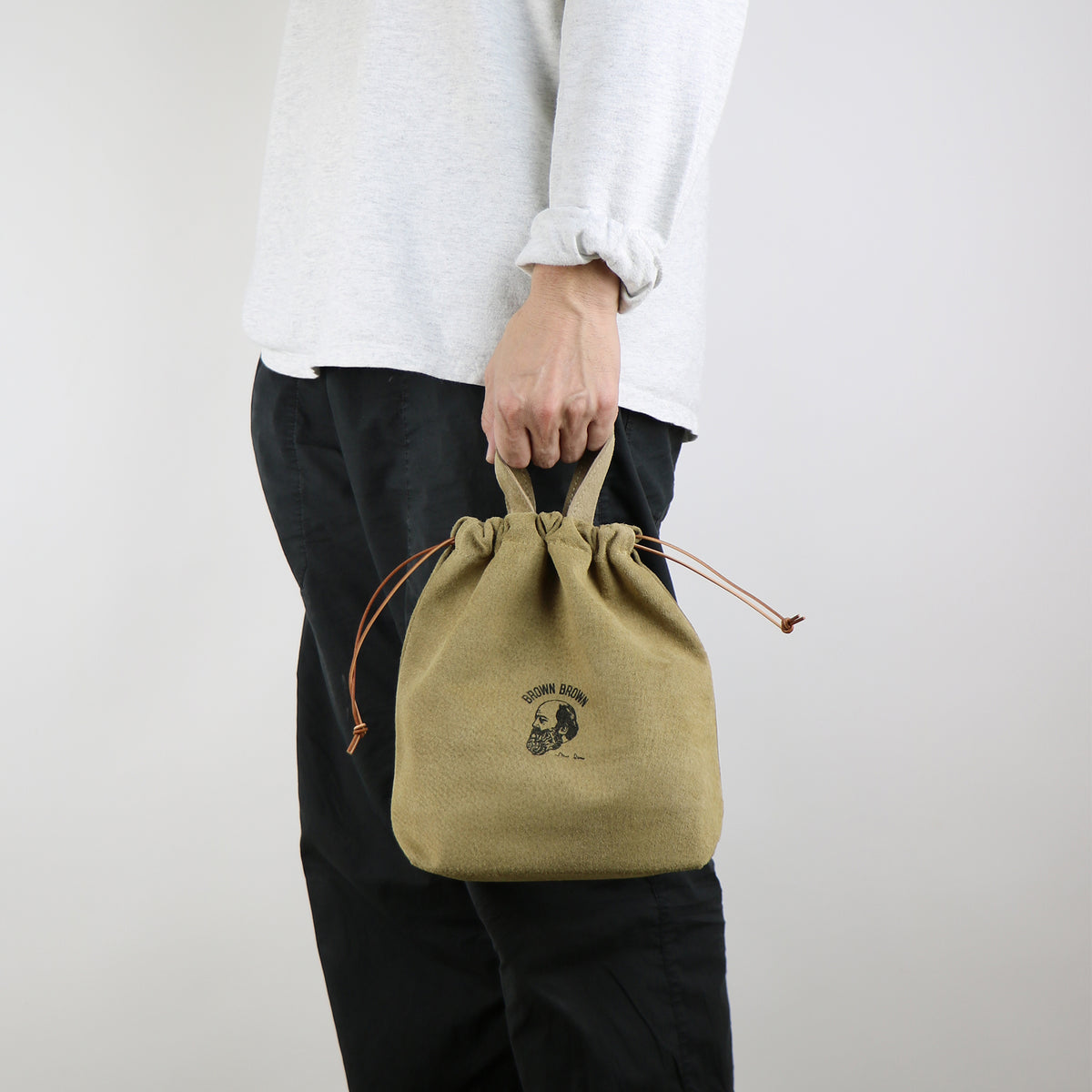 Drawstring bag regular – BrownBrown