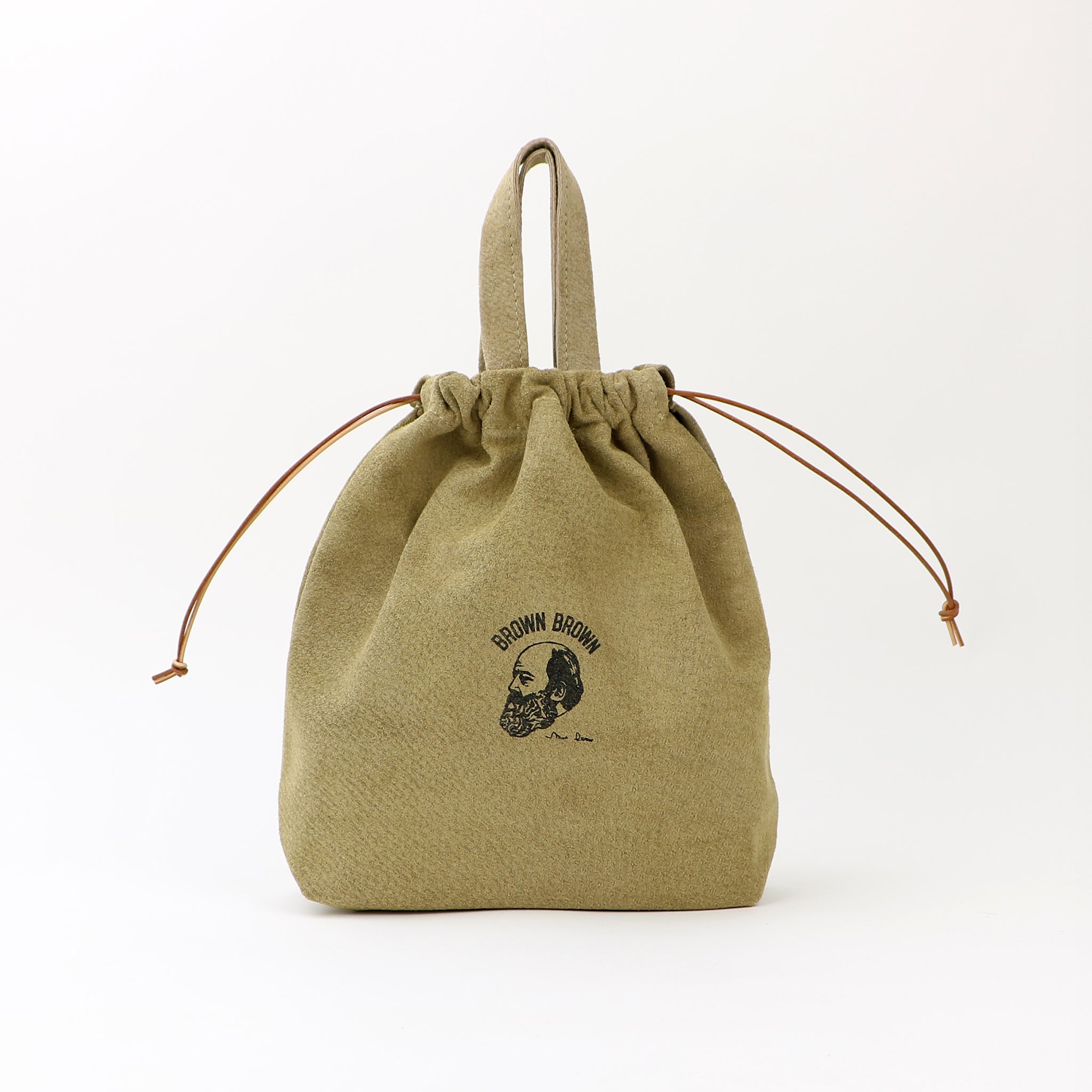 BrownBrown レザーバッグ Drawstring bag regular – BrownBrown