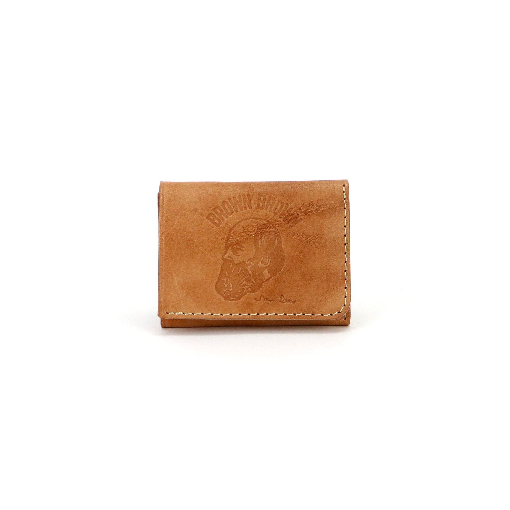 Tri-fold wallet -Hand dye- – BrownBrown